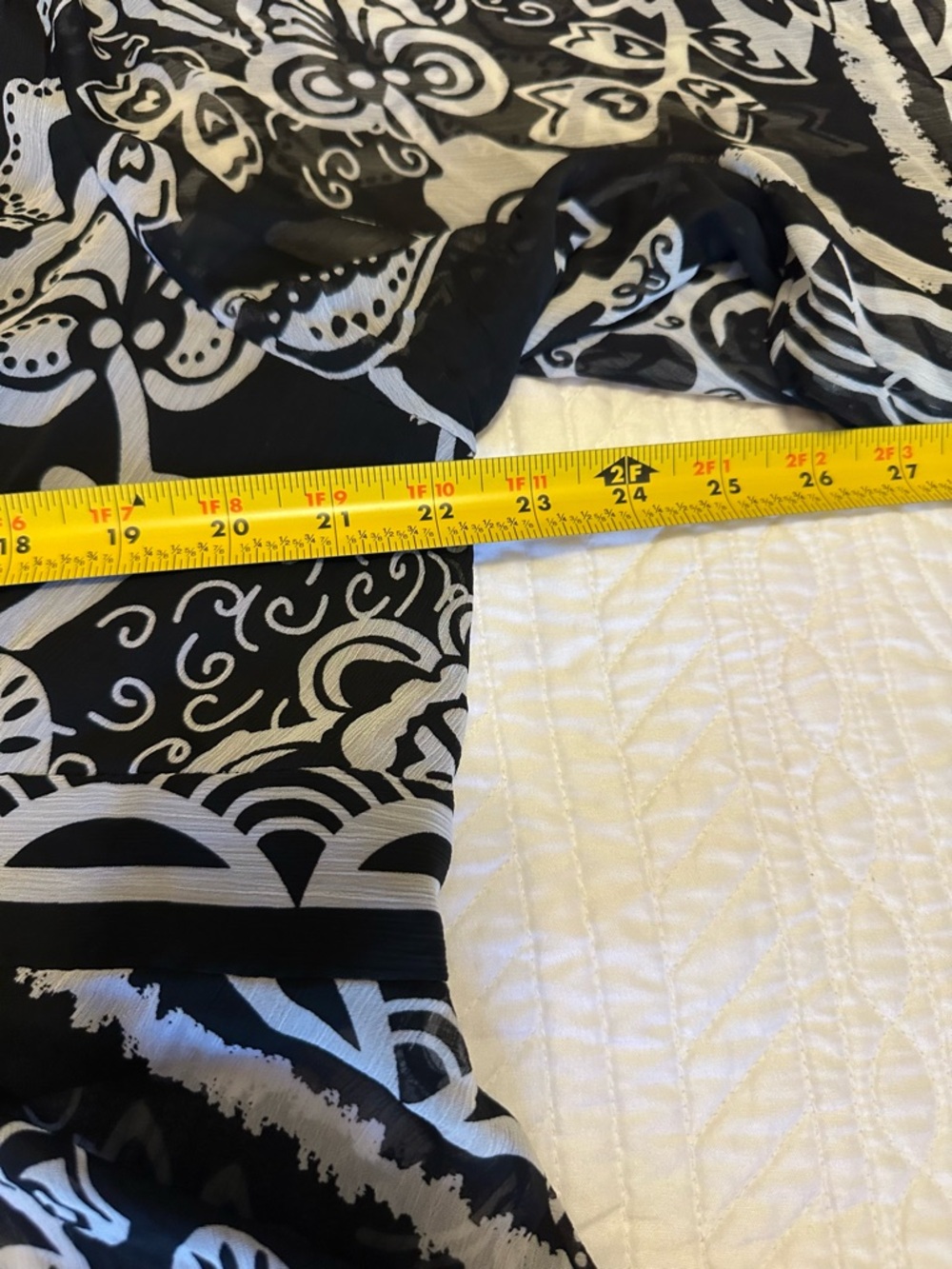 Coldwater Creek Black and White Printed Kimono - Picture 8 of 11
